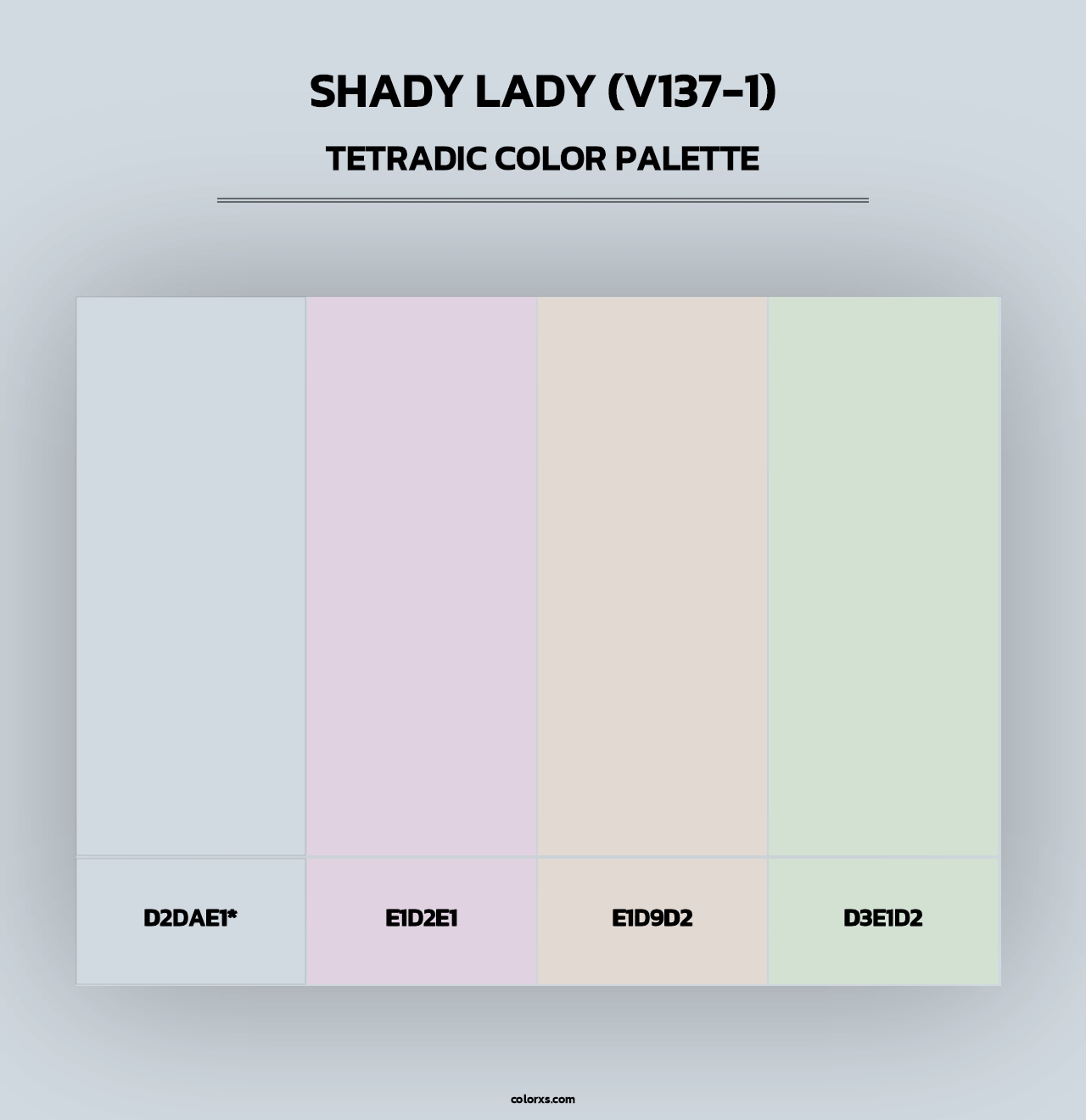 Shady Lady (V137-1) - Tetradic Color Palette