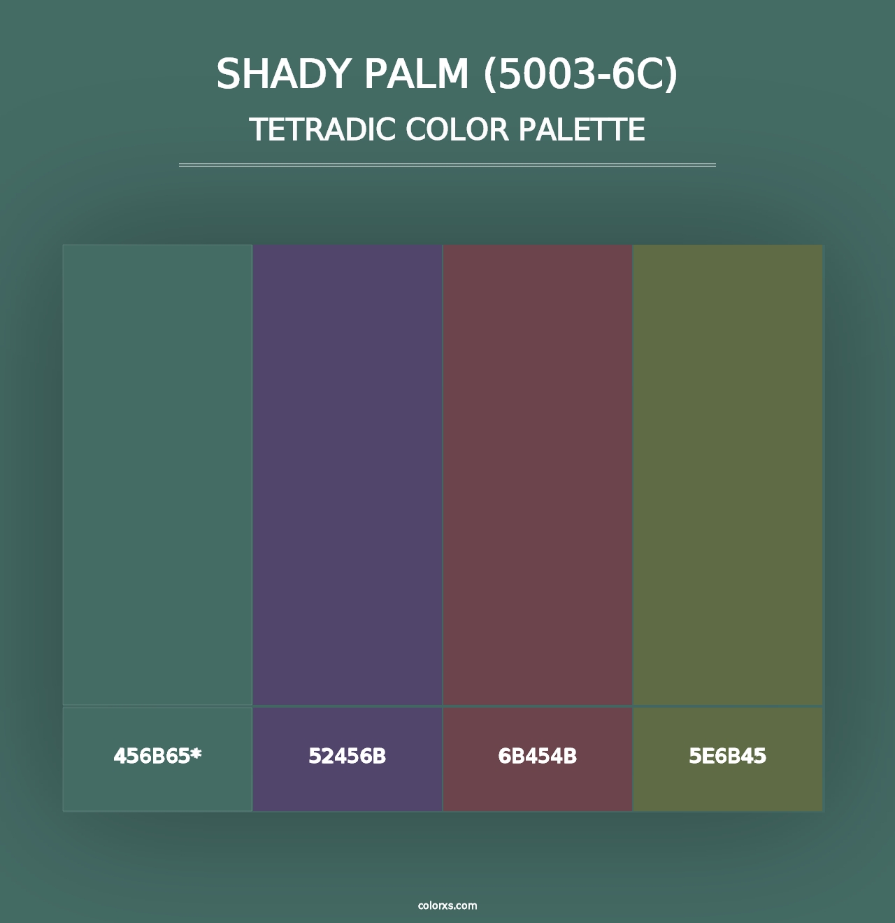 Shady Palm (5003-6C) - Tetradic Color Palette