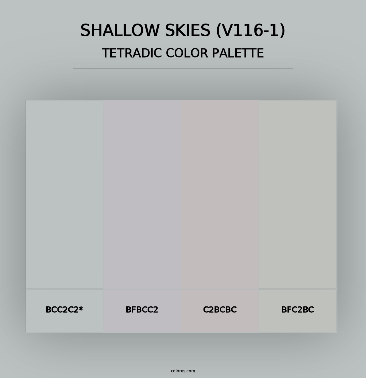 Shallow Skies (V116-1) - Tetradic Color Palette