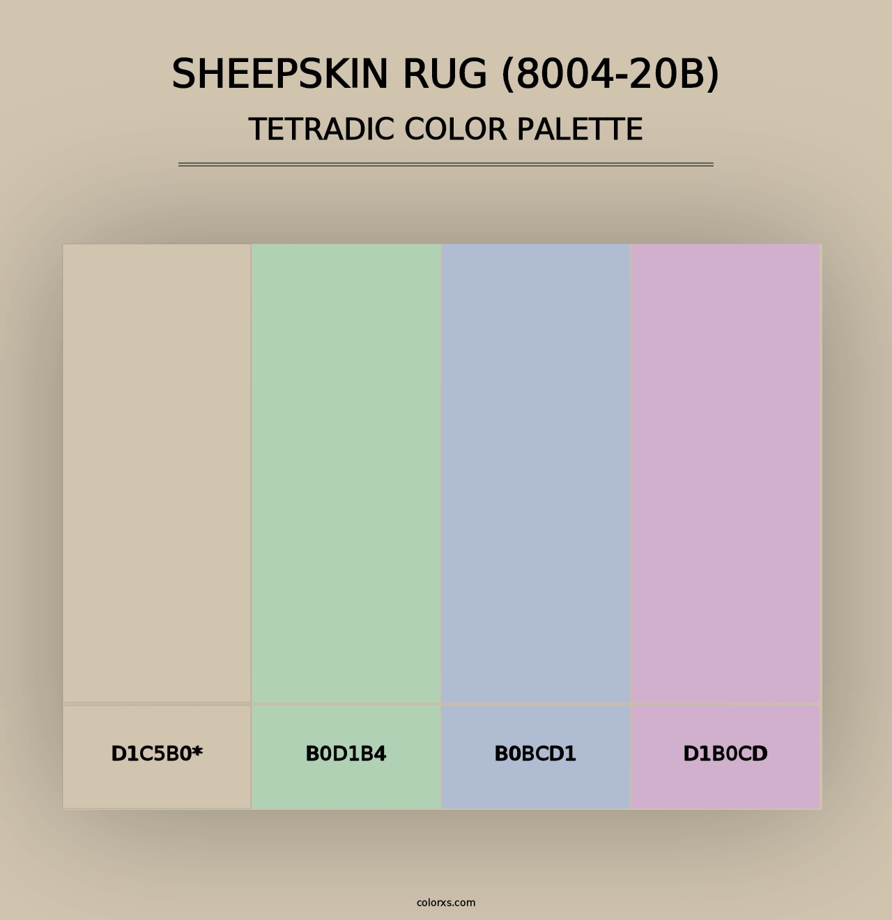 Sheepskin Rug (8004-20B) - Tetradic Color Palette