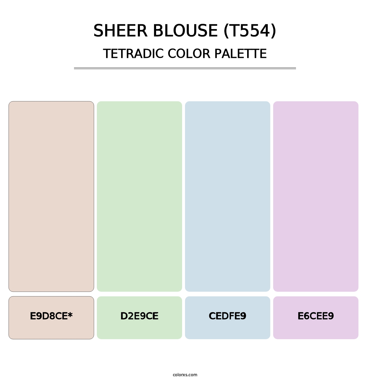 Sheer Blouse (T554) - Tetradic Color Palette