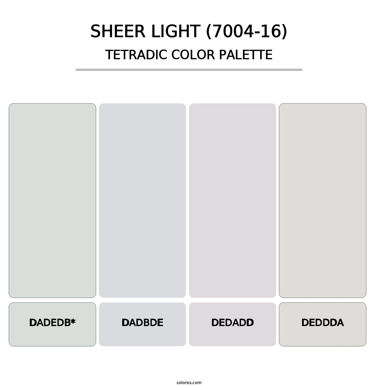 Sheer Light (7004-16) - Tetradic Color Palette