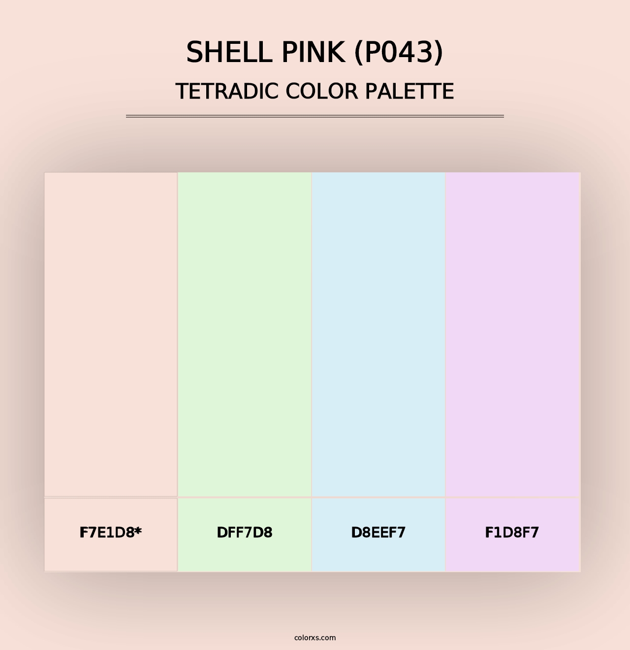 Shell Pink (P043) - Tetradic Color Palette