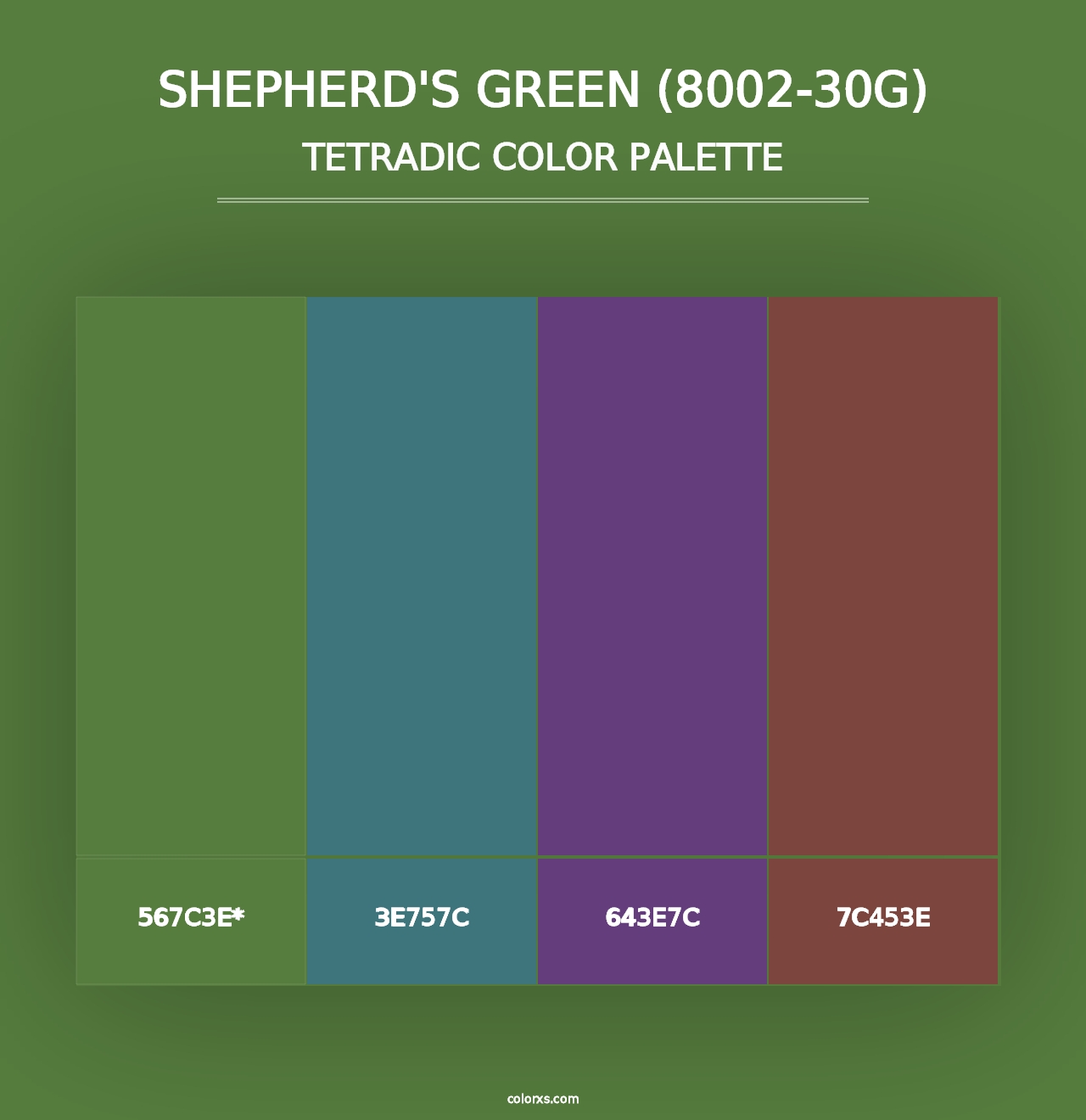 Shepherd's Green (8002-30G) - Tetradic Color Palette