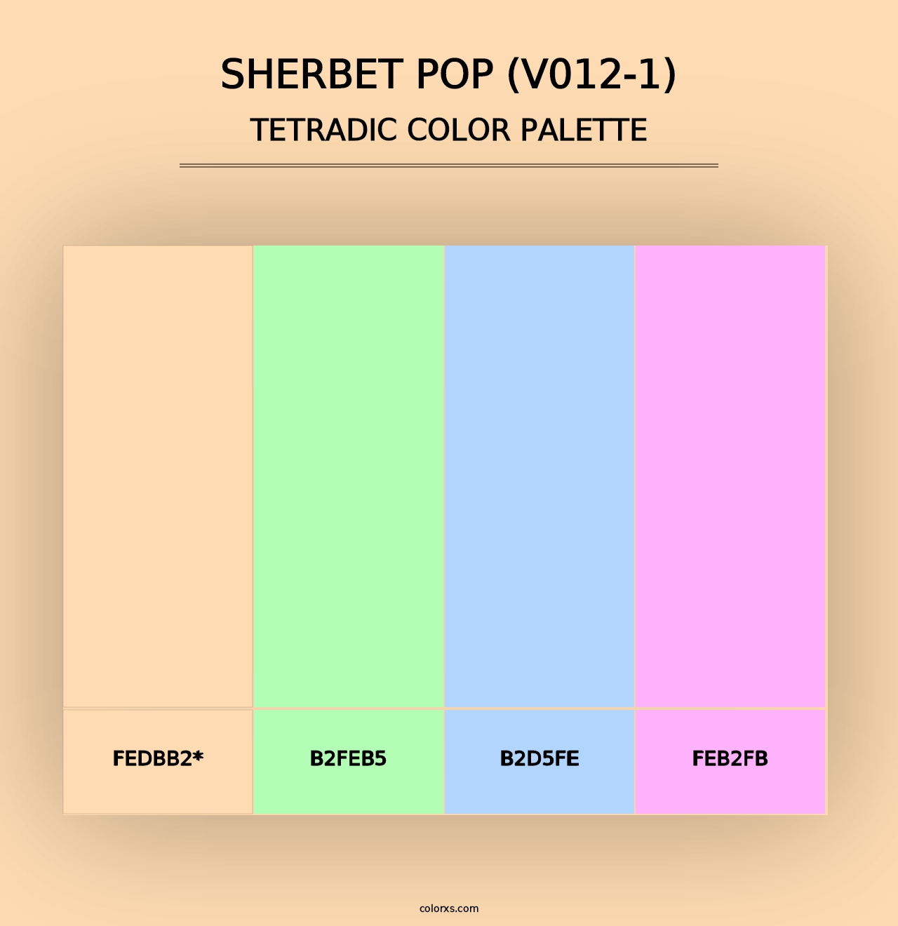 Sherbet Pop (V012-1) - Tetradic Color Palette