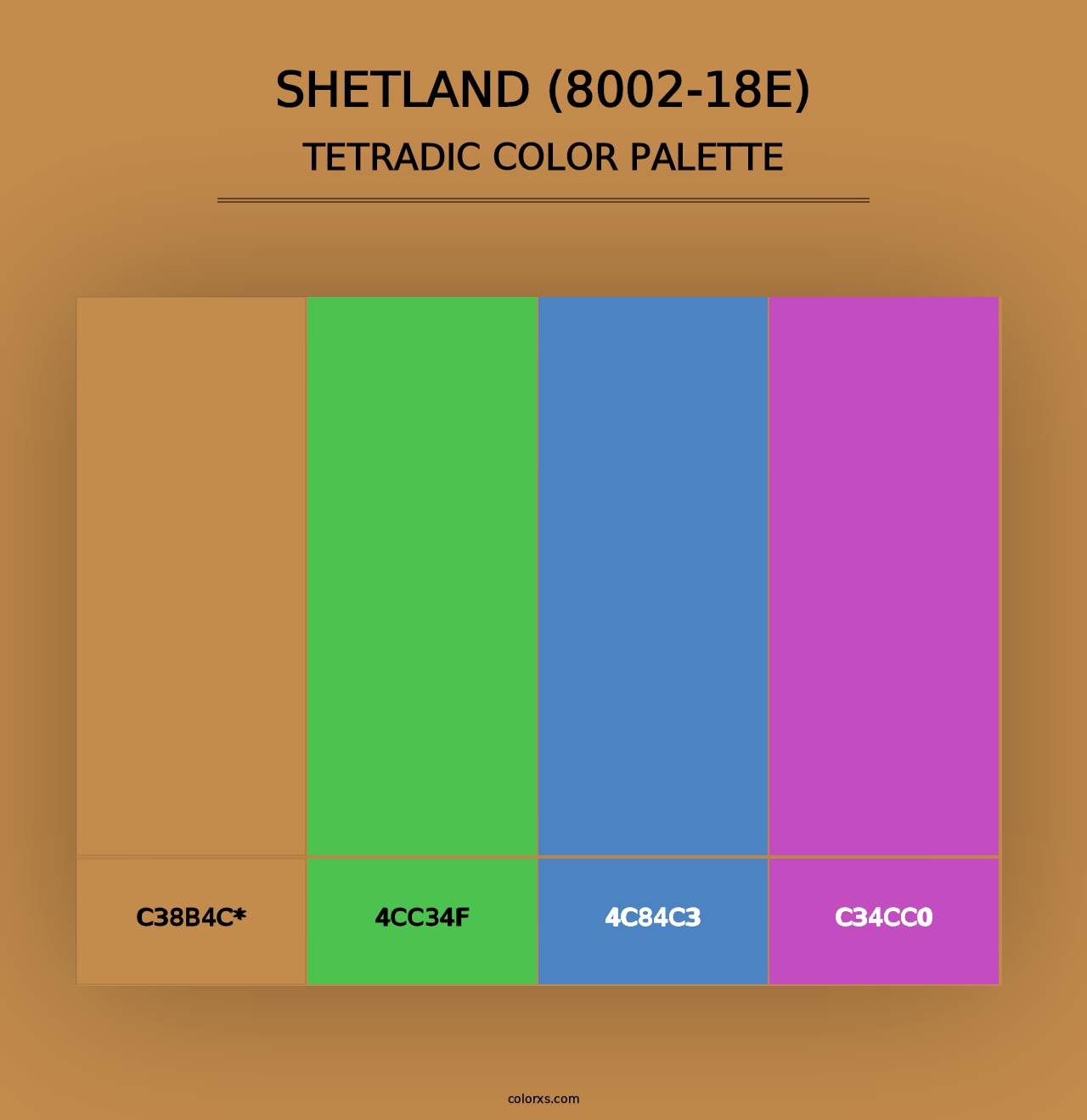 Shetland (8002-18E) - Tetradic Color Palette