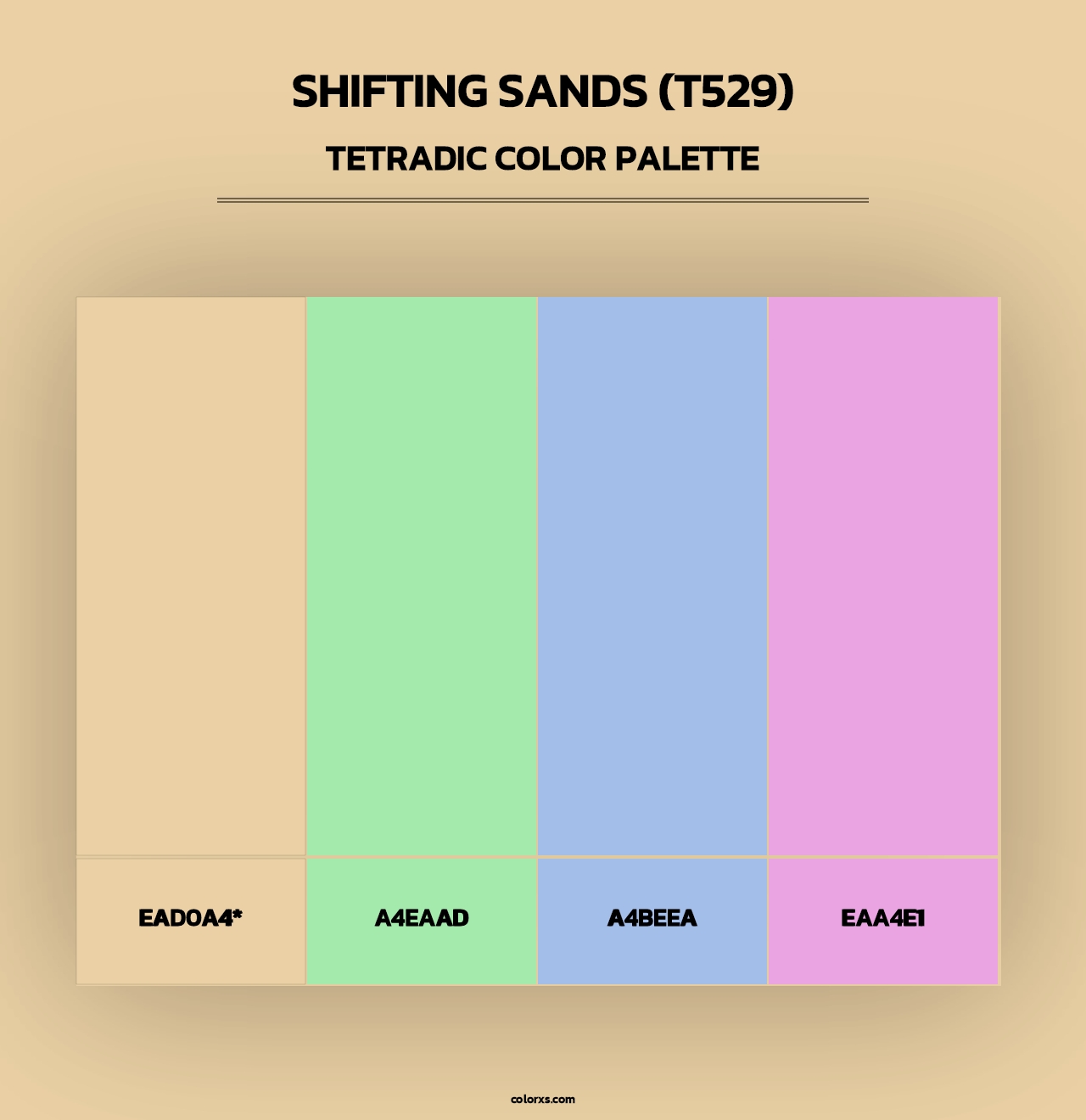 Shifting Sands (T529) - Tetradic Color Palette