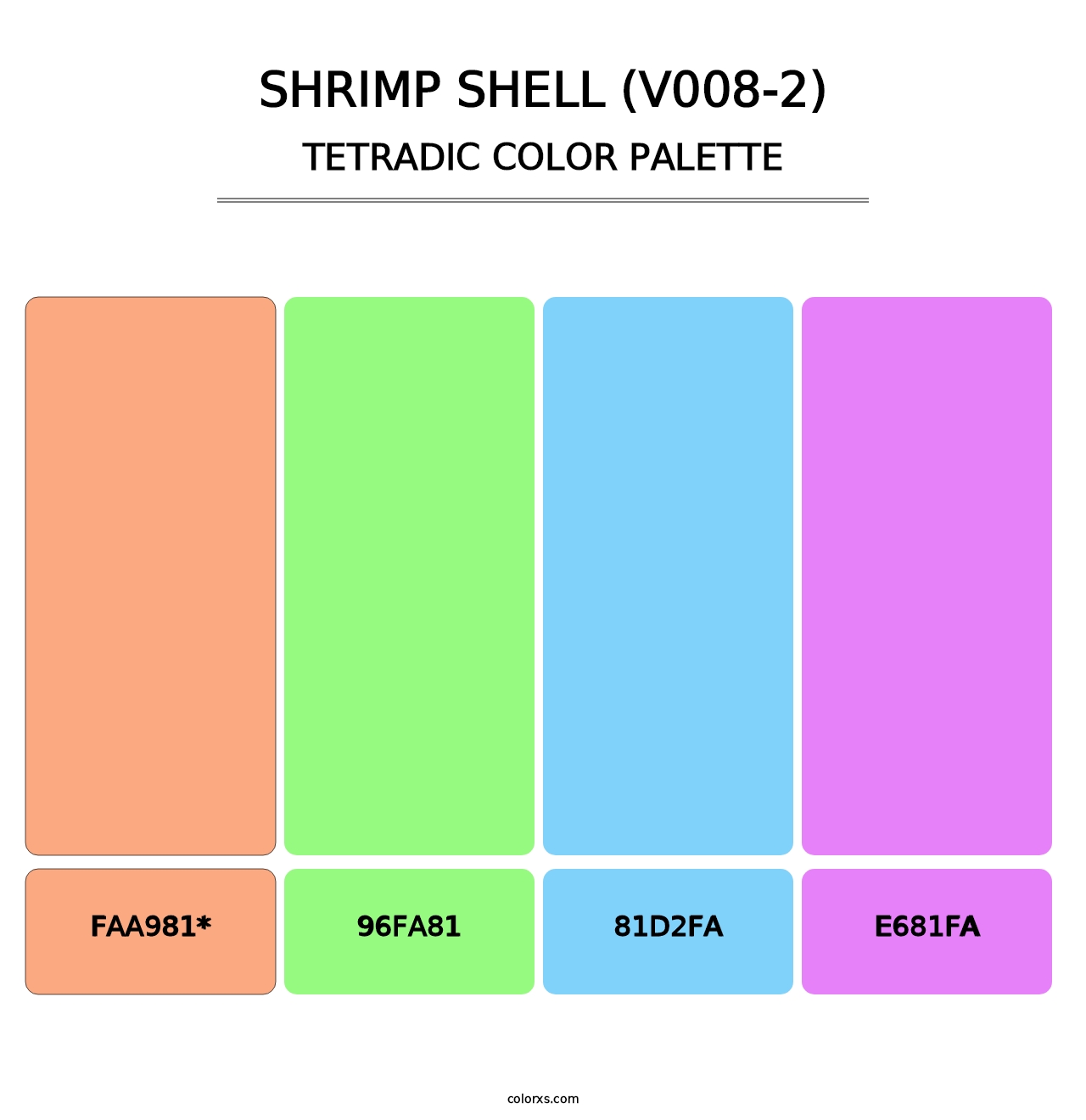 Shrimp Shell (V008-2) - Tetradic Color Palette