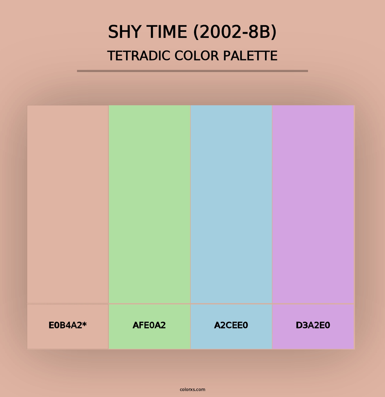 Shy Time (2002-8B) - Tetradic Color Palette