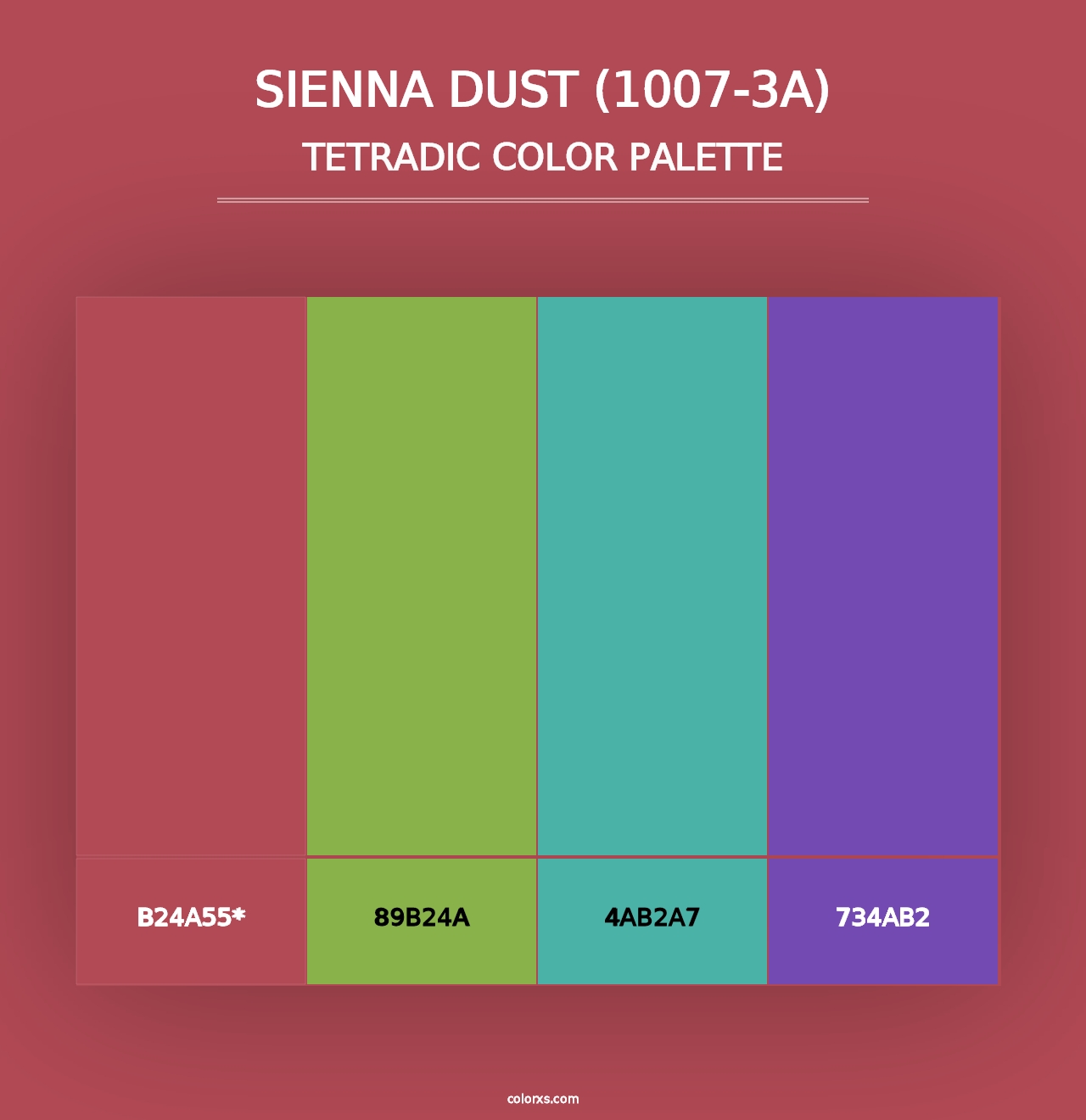 Sienna Dust (1007-3A) - Tetradic Color Palette