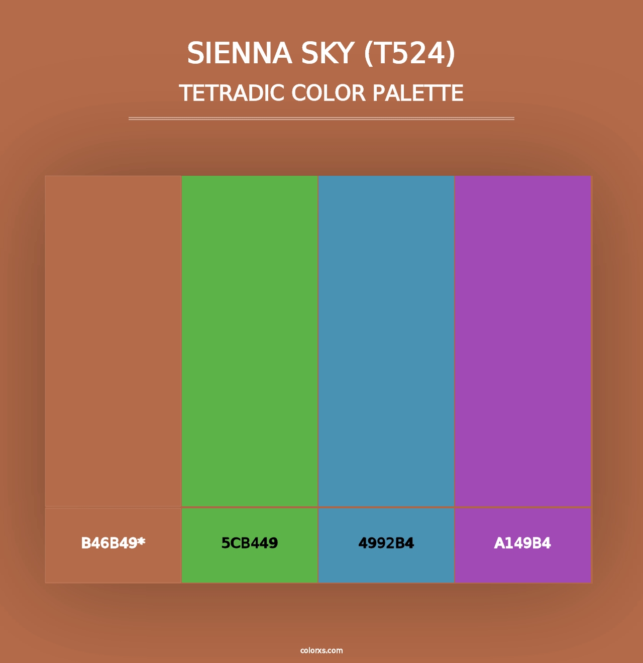 Sienna Sky (T524) - Tetradic Color Palette