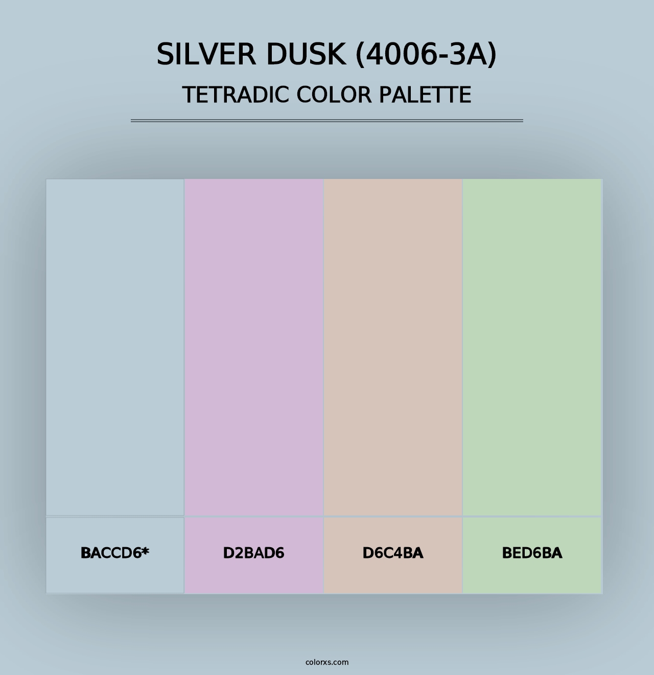 Silver Dusk (4006-3A) - Tetradic Color Palette