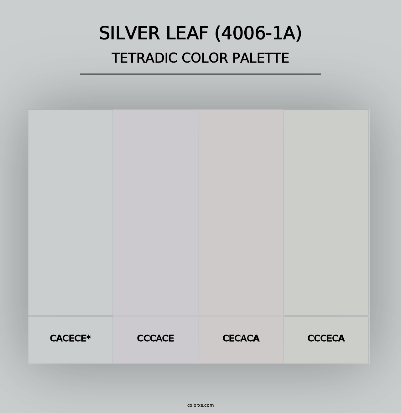 Silver Leaf (4006-1A) - Tetradic Color Palette