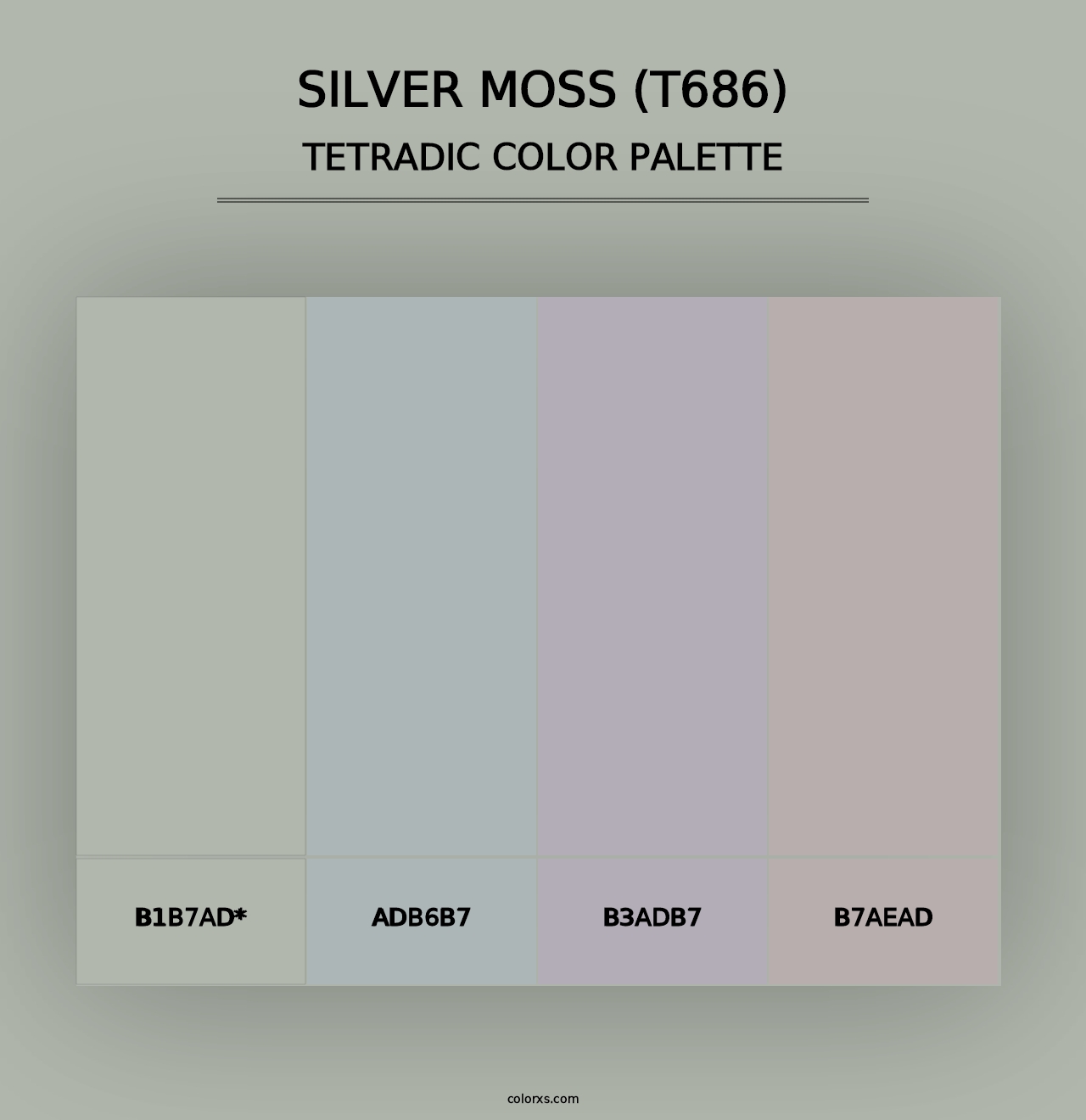 Silver Moss (T686) - Tetradic Color Palette