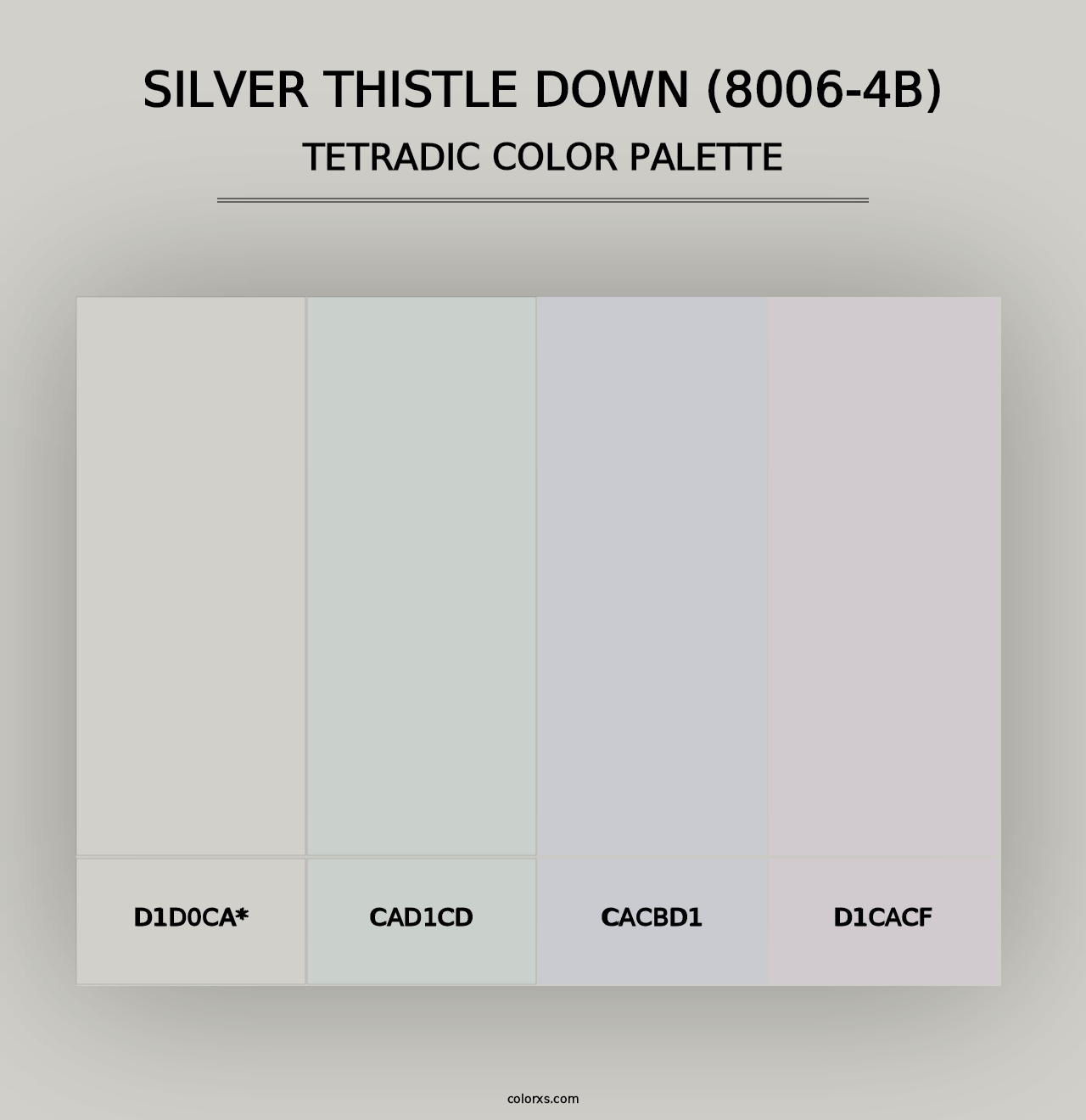 Silver Thistle Down (8006-4B) - Tetradic Color Palette