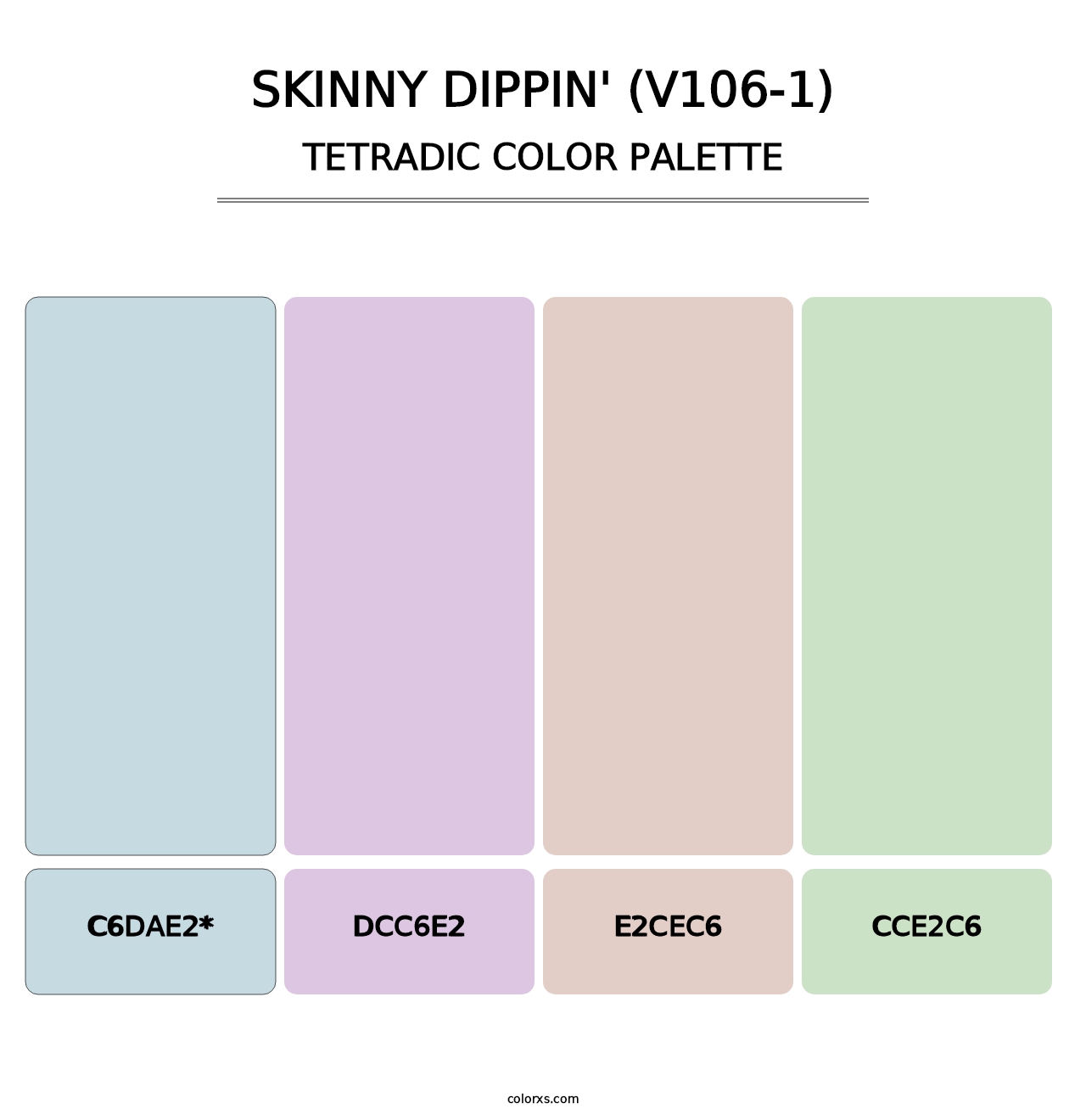 Skinny Dippin' (V106-1) - Tetradic Color Palette