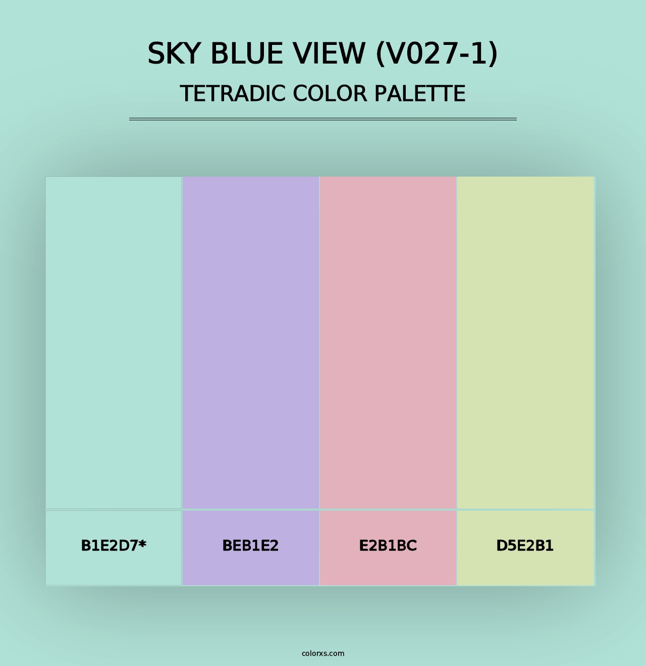 Sky Blue View (V027-1) - Tetradic Color Palette