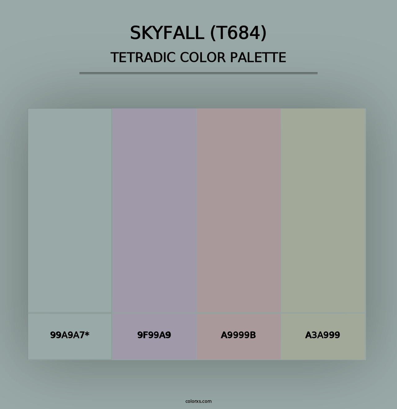 Skyfall (T684) - Tetradic Color Palette