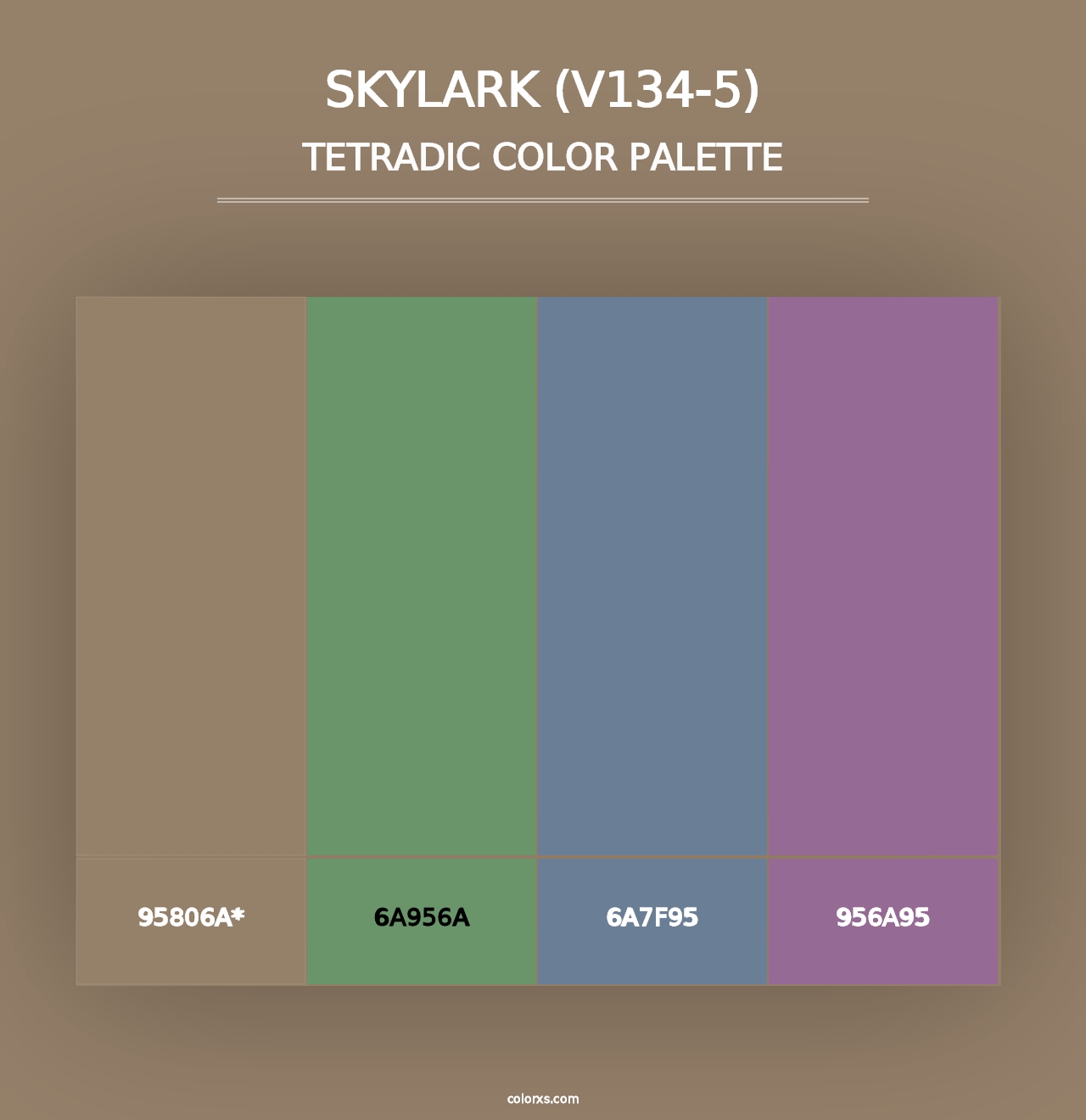 Skylark (V134-5) - Tetradic Color Palette