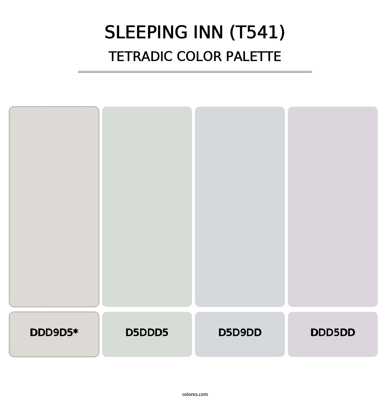 Sleeping Inn (T541) - Tetradic Color Palette