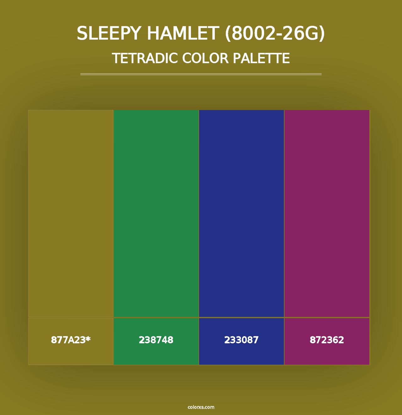 Sleepy Hamlet (8002-26G) - Tetradic Color Palette