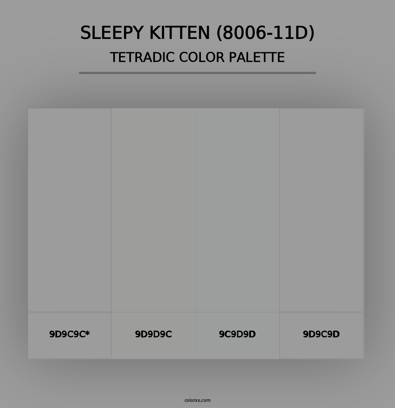 Sleepy Kitten (8006-11D) - Tetradic Color Palette