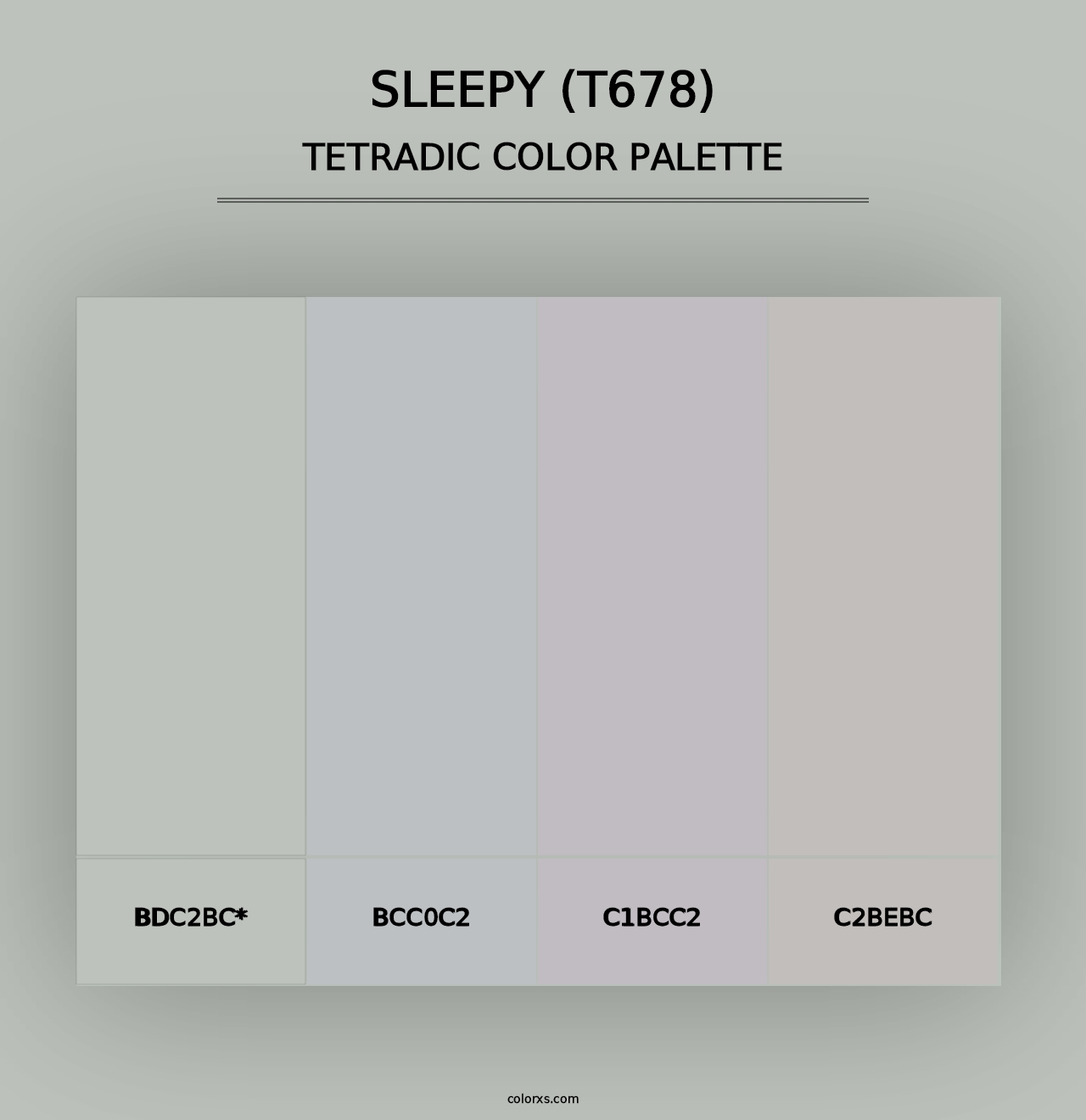 Sleepy (T678) - Tetradic Color Palette