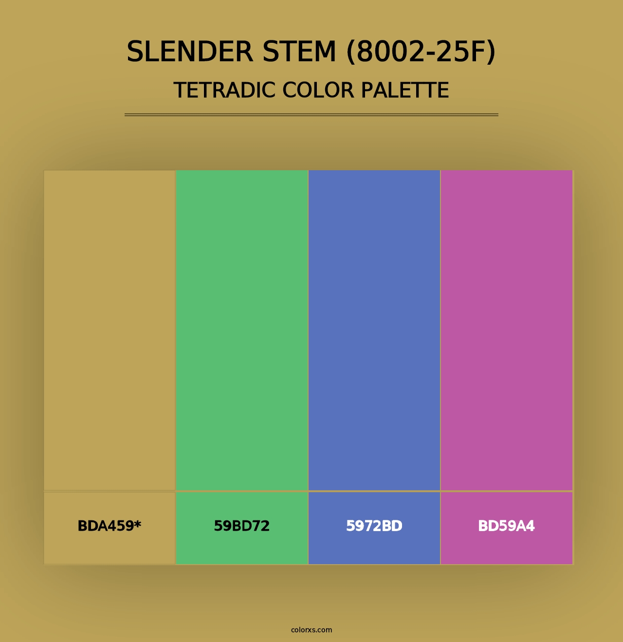 Slender Stem (8002-25F) - Tetradic Color Palette