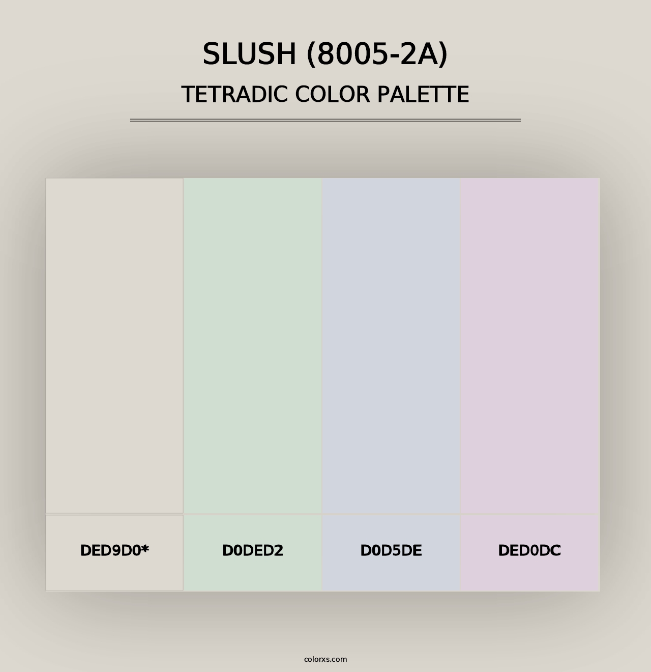 Slush (8005-2A) - Tetradic Color Palette