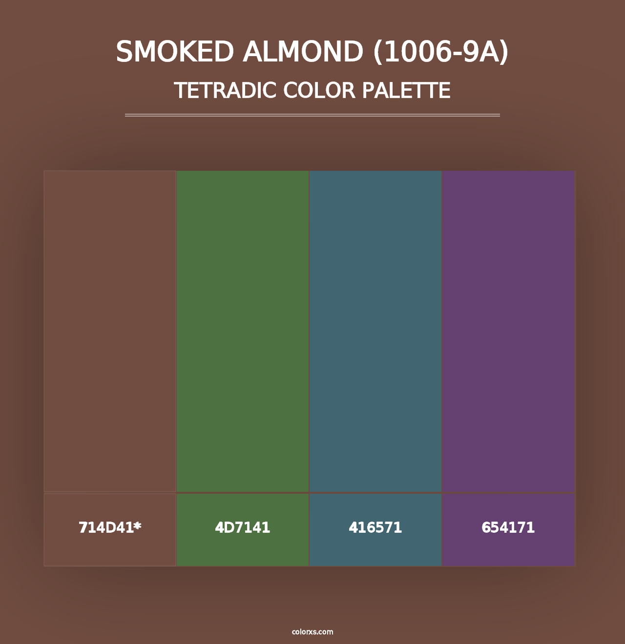 Smoked Almond (1006-9A) - Tetradic Color Palette