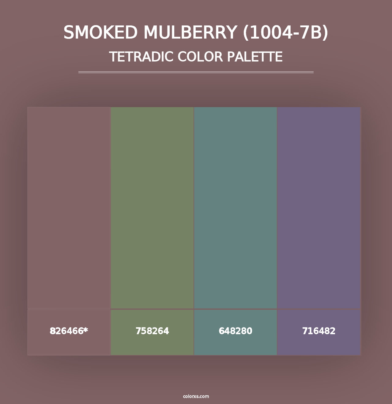 Smoked Mulberry (1004-7B) - Tetradic Color Palette