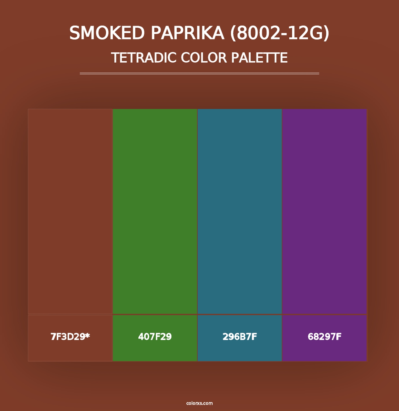 Smoked Paprika (8002-12G) - Tetradic Color Palette