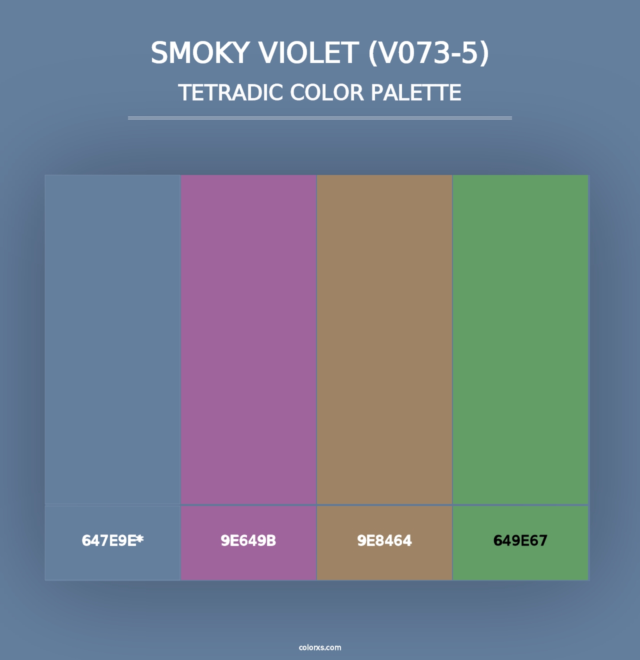 Smoky Violet (V073-5) - Tetradic Color Palette