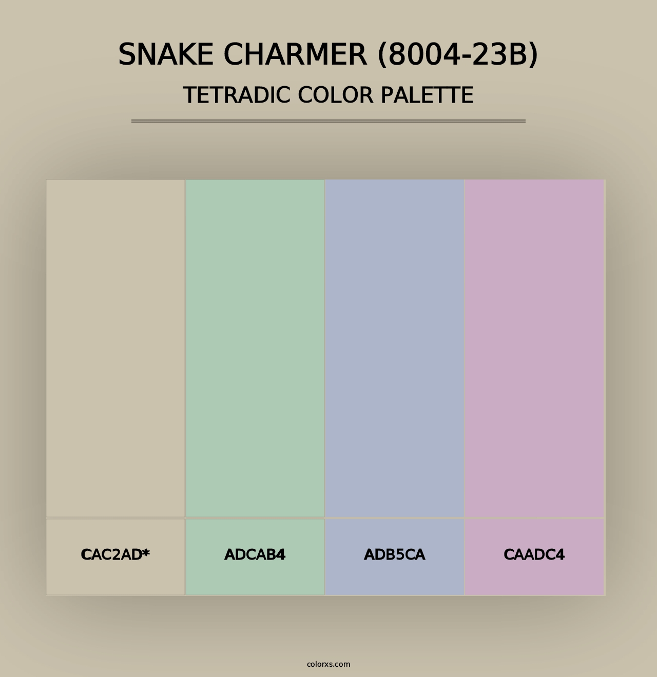 Snake Charmer (8004-23B) - Tetradic Color Palette