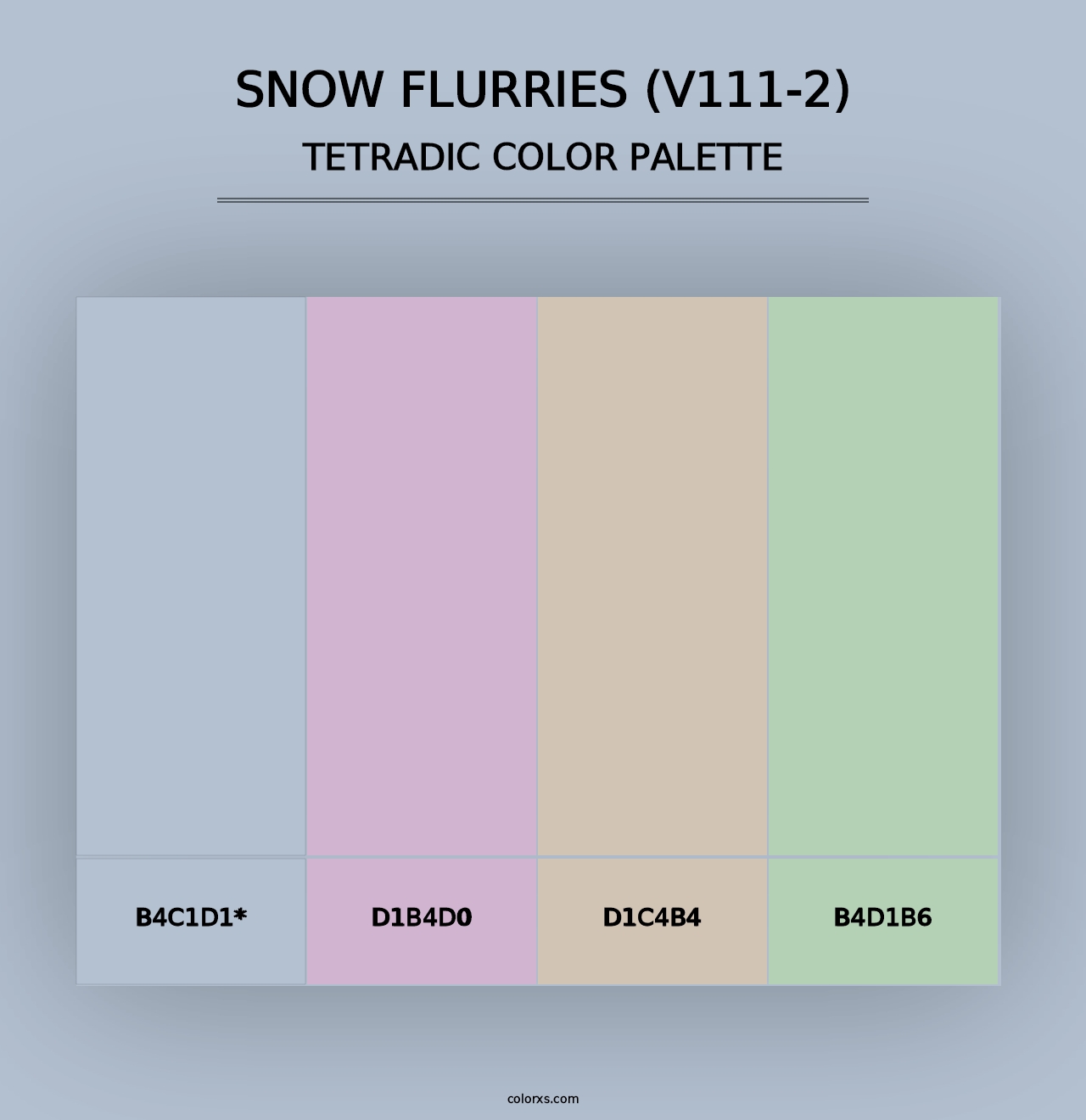 Snow Flurries (V111-2) - Tetradic Color Palette