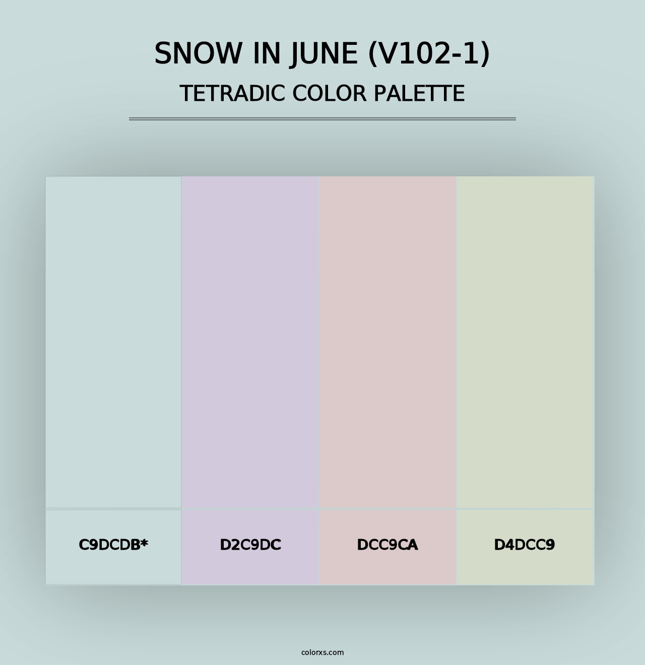 Snow in June (V102-1) - Tetradic Color Palette