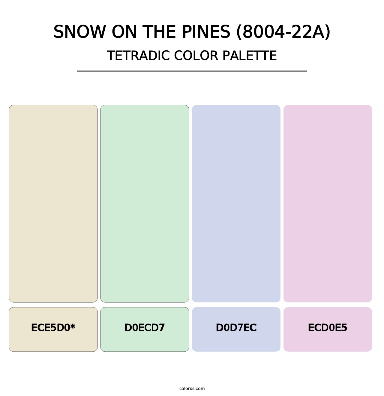 Snow on the Pines (8004-22A) - Tetradic Color Palette