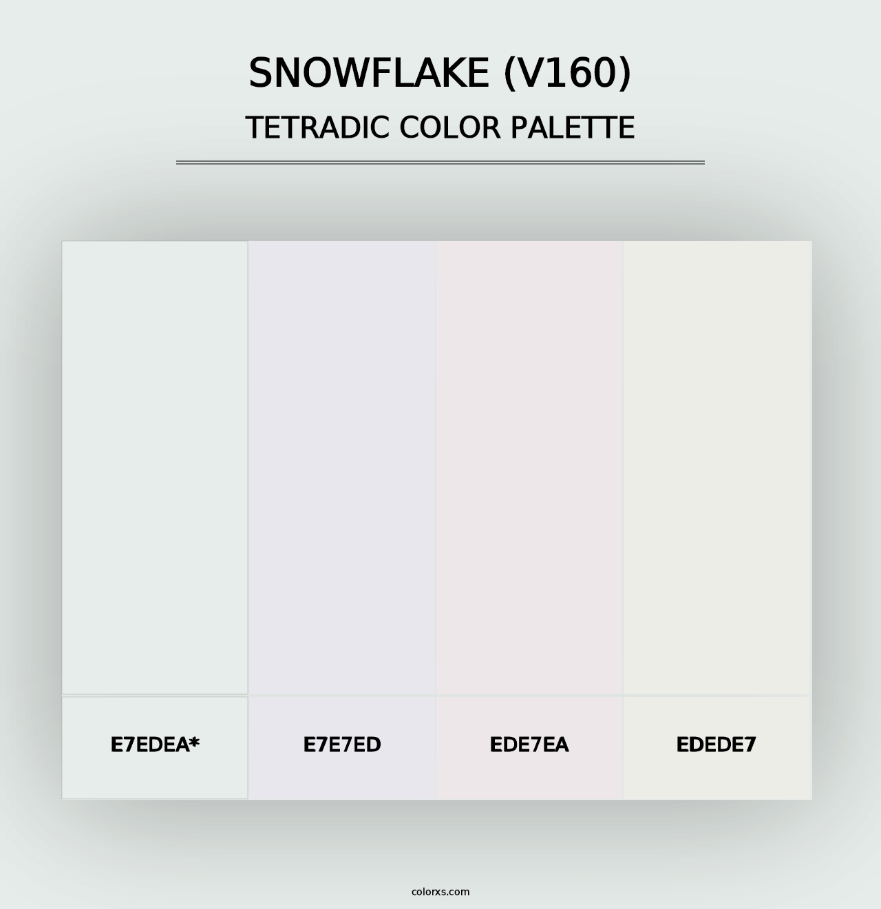 Snowflake (V160) - Tetradic Color Palette