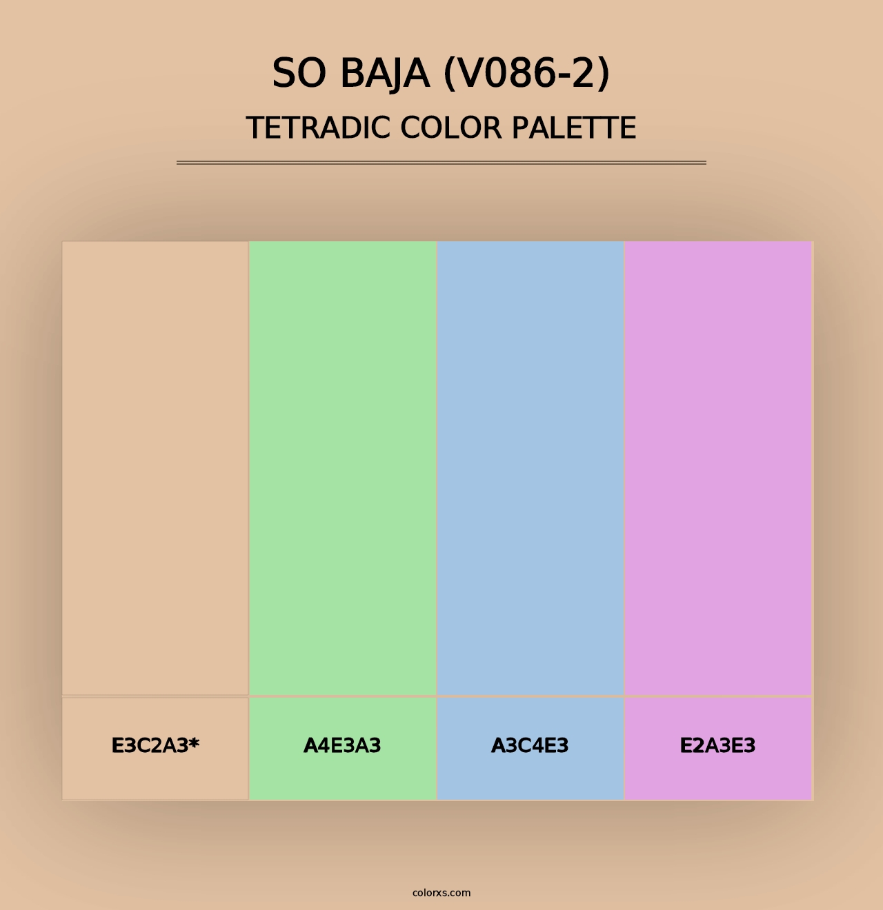 So Baja (V086-2) - Tetradic Color Palette