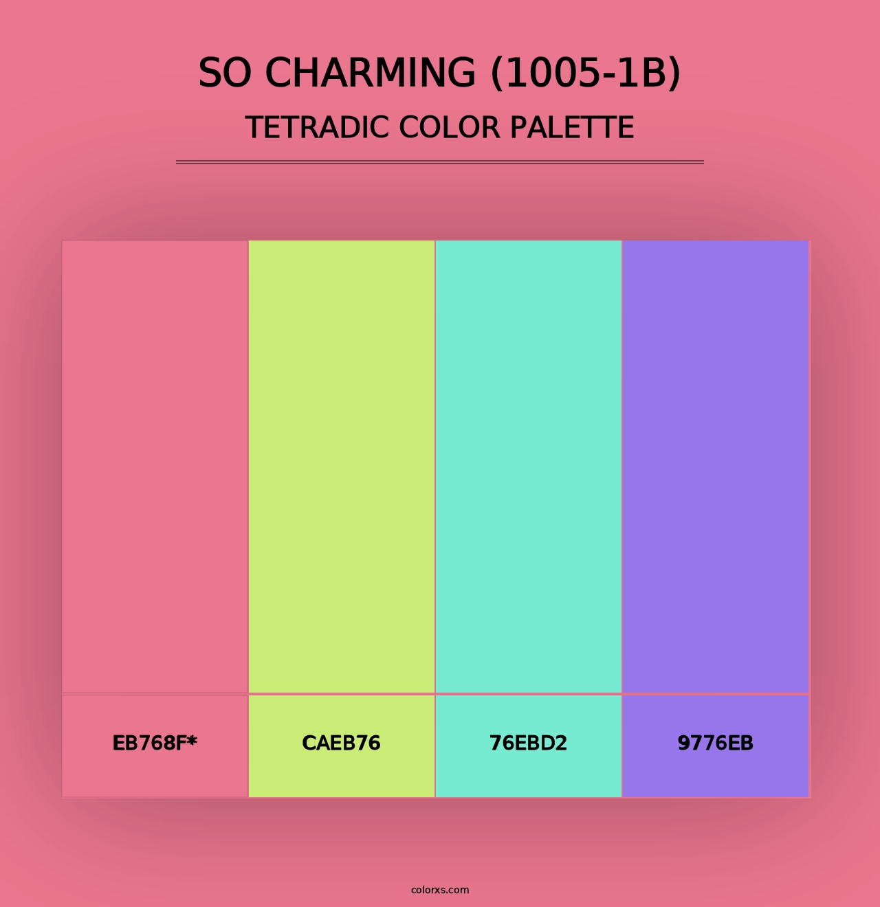 So Charming (1005-1B) - Tetradic Color Palette