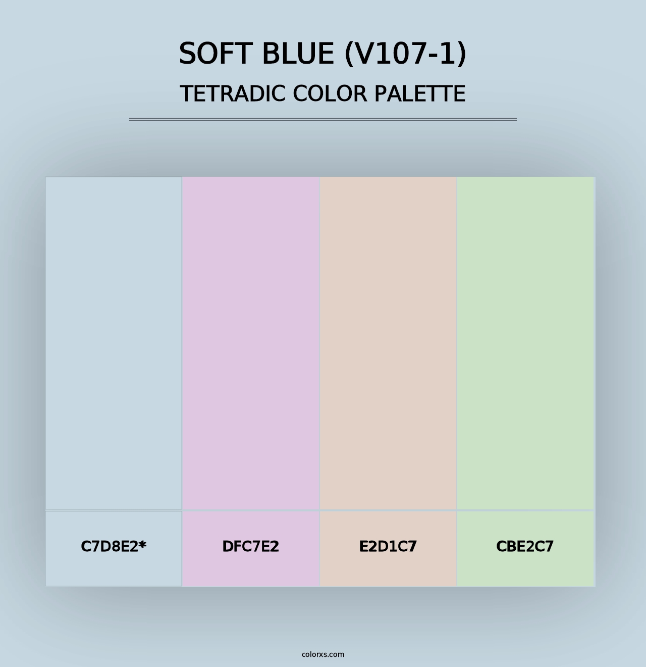 Soft Blue (V107-1) - Tetradic Color Palette