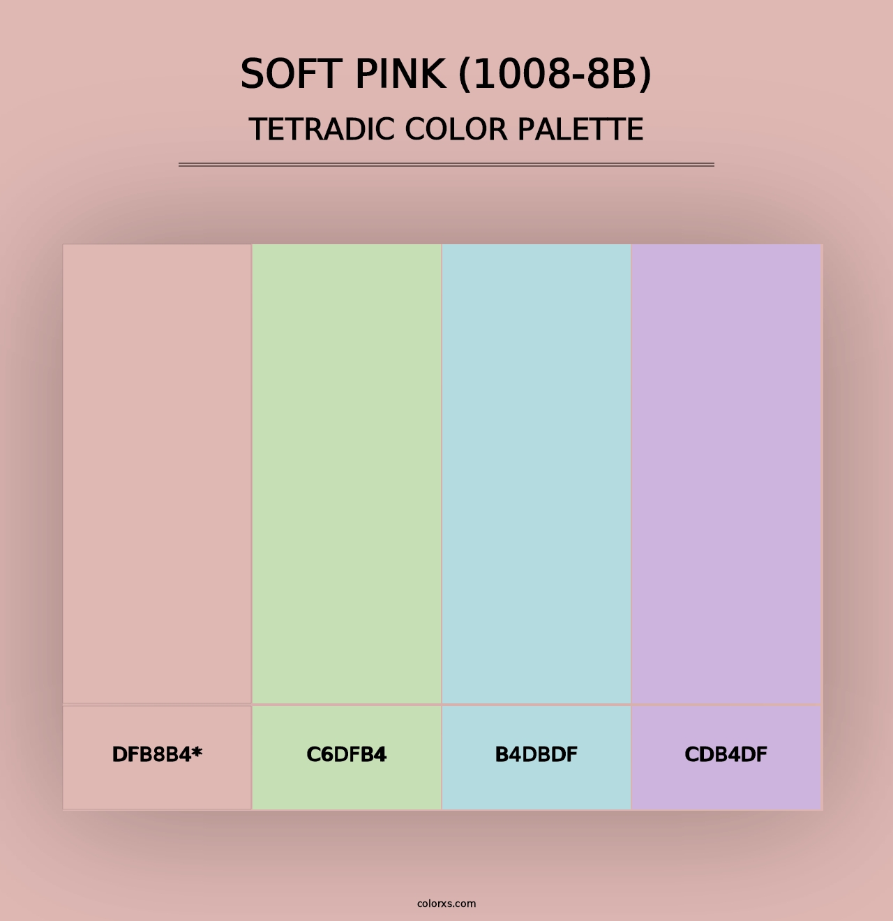 Soft Pink (1008-8B) - Tetradic Color Palette