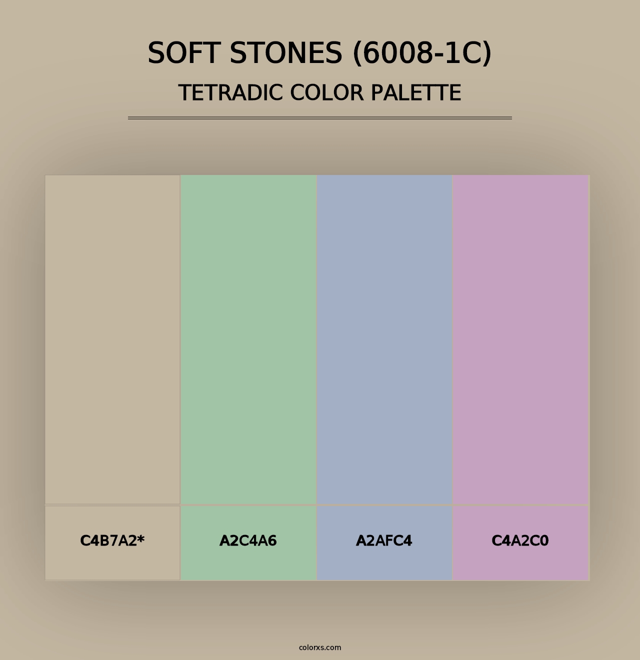 Soft Stones (6008-1C) - Tetradic Color Palette