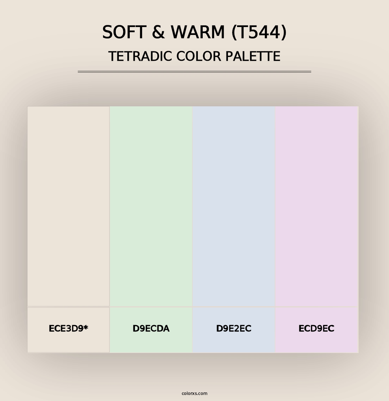 Soft & Warm (T544) - Tetradic Color Palette