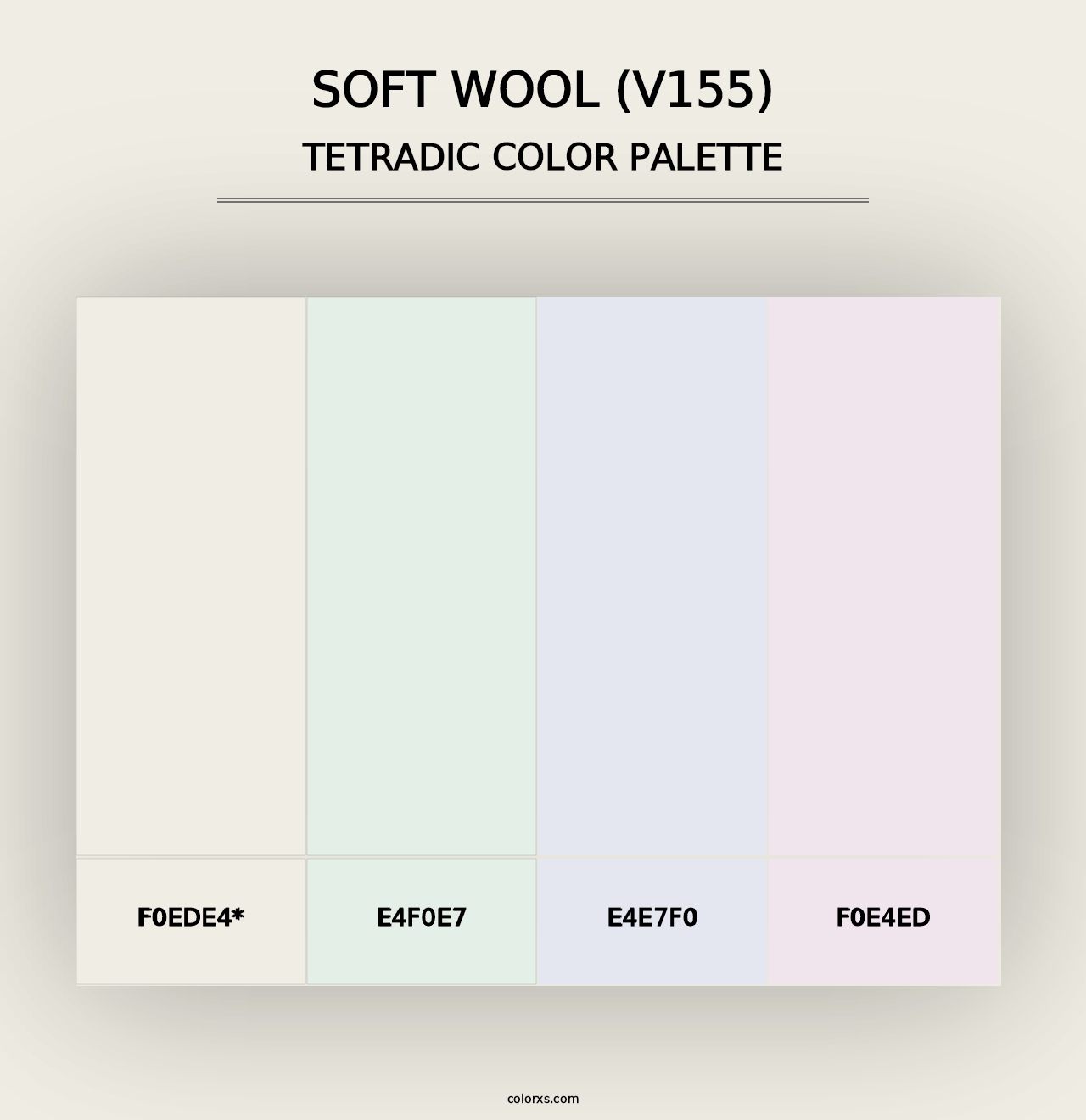 Soft Wool (V155) - Tetradic Color Palette