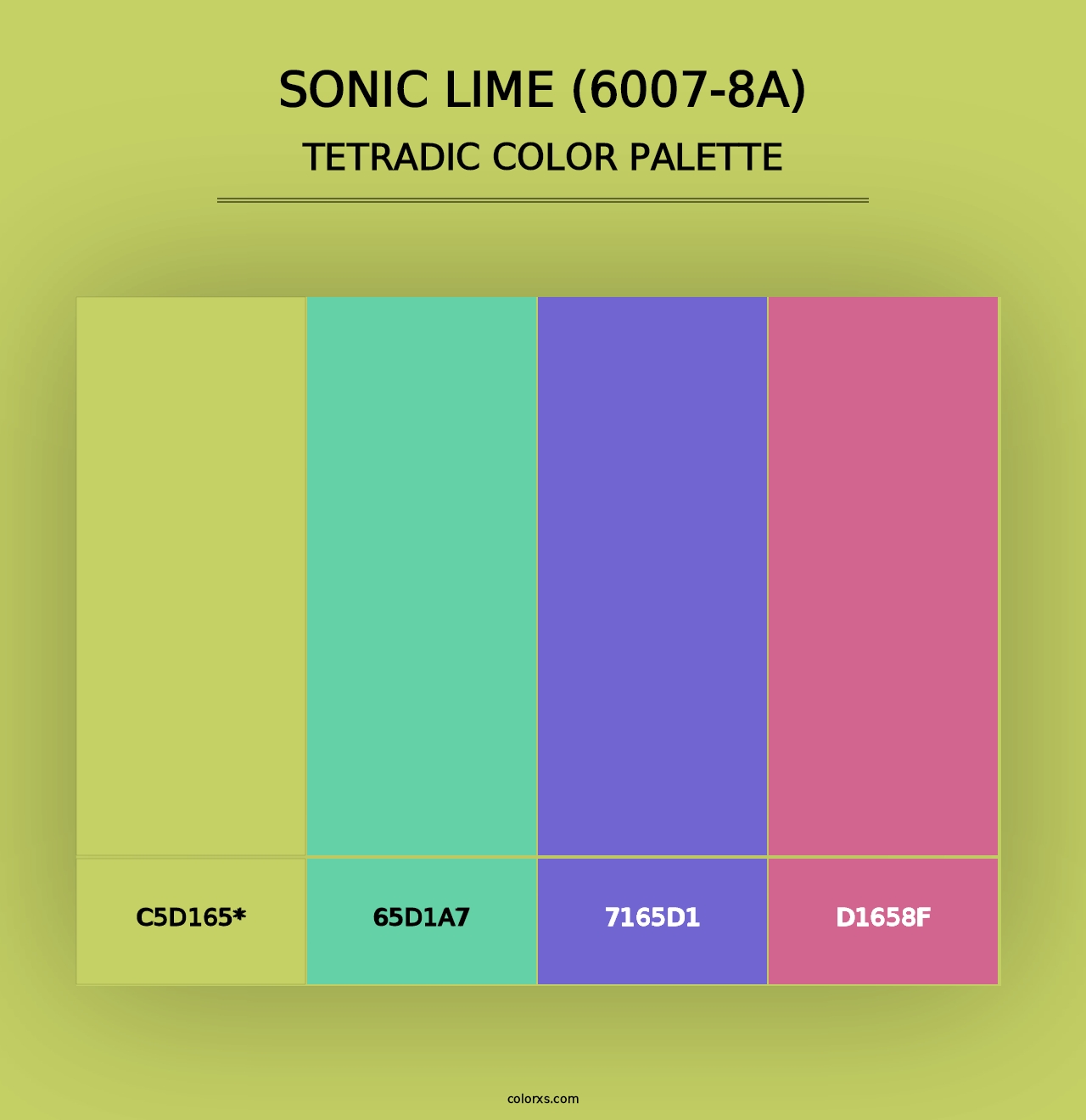 Sonic Lime (6007-8A) - Tetradic Color Palette