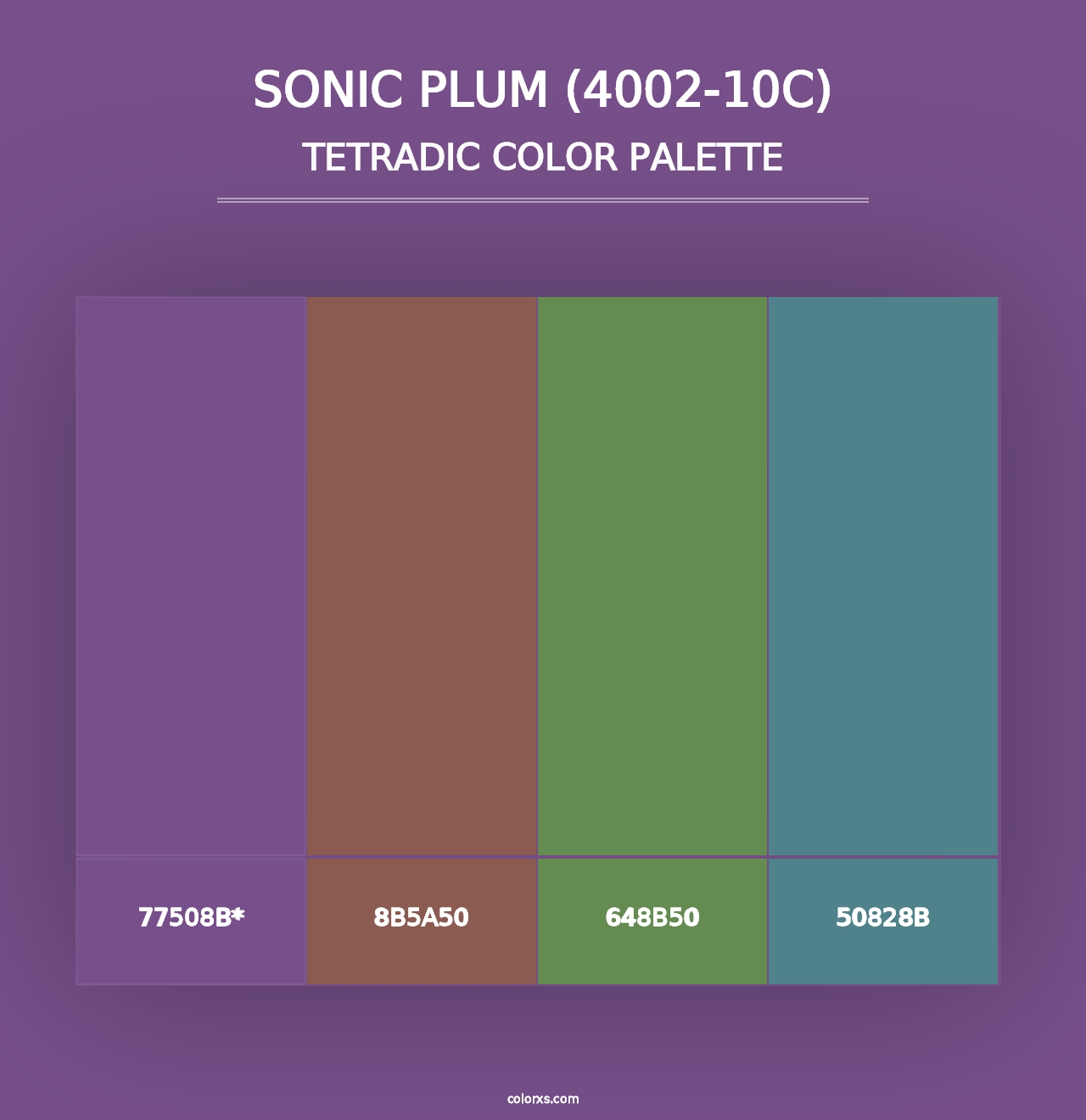 Sonic Plum (4002-10C) - Tetradic Color Palette