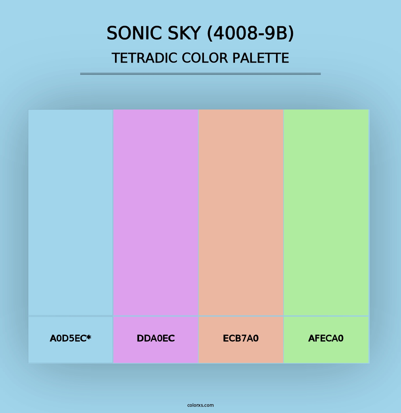 Sonic Sky (4008-9B) - Tetradic Color Palette