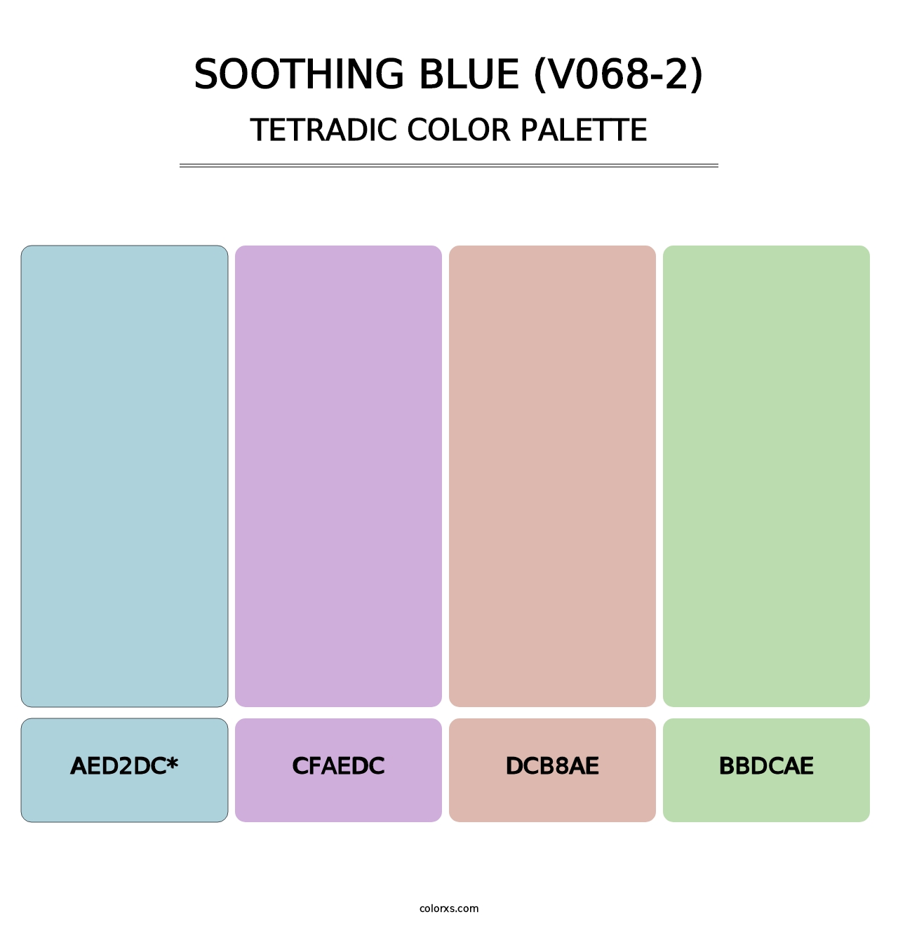 Soothing Blue (V068-2) - Tetradic Color Palette