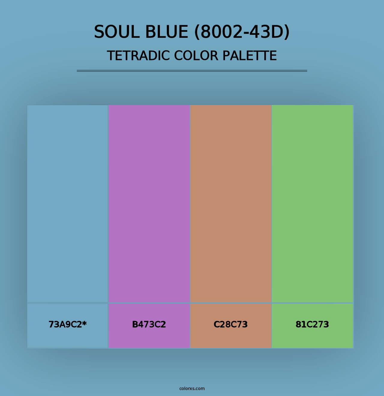 Soul Blue (8002-43D) - Tetradic Color Palette